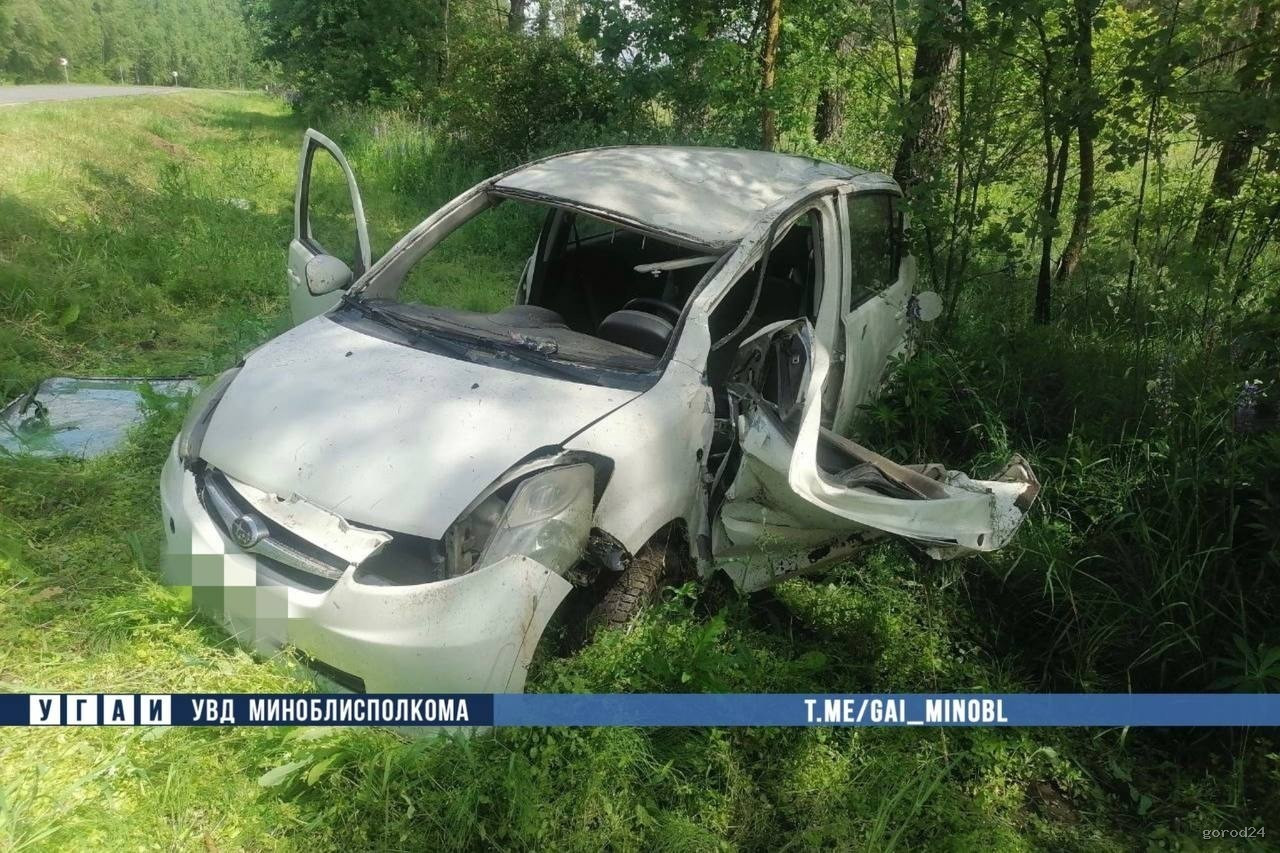 🚨В Солигорском районе опрокинулось авто. Есть пострадавший